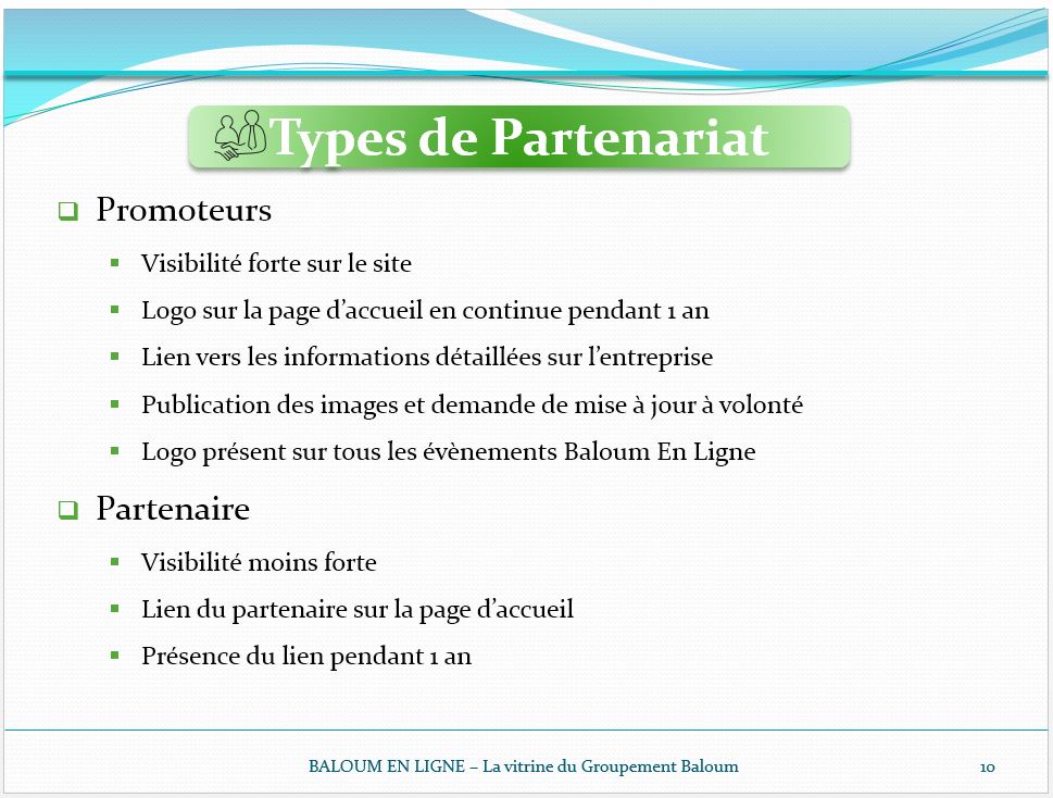 5 - Types de partenariats